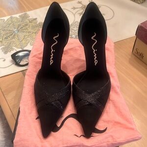 Nina satin pointed toe high heel